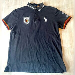 Polo Ralph Lauren Germany Polo Shirt Mens Medium Custom Slim Fit Short Sleeve